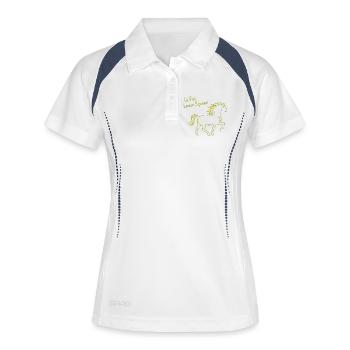 Isi Pisi Lemon Squeezi - Jaune - par Maison Bichon - Polo respirant Femme - blanc/marine - Devant