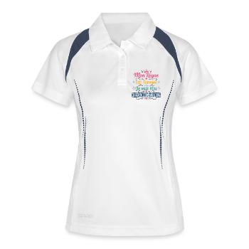 Annonce Grossesse Futur Grande Soeur Cadeau - Polo respirant Femme - blanc/marine - Devant