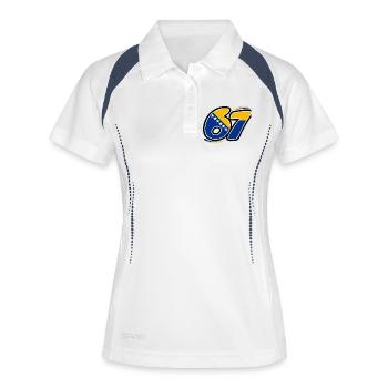 67 Édition Bosnie - Polo respirant Femme - blanc/marine - Devant