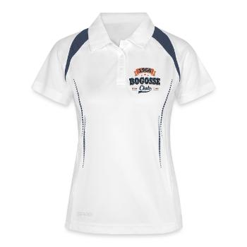 Cadeau 60 Ans Homme 1966 – Bogosse Club - Polo respirant Femme - blanc/marine - Devant