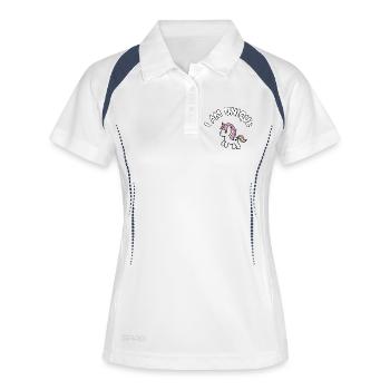 Ich bin einzigartig Einhorn - Frauen Polo atmungsaktiv - Weiß/Navy - Vorne