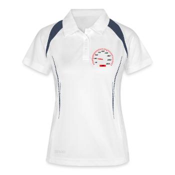 30. Geburtstag - Frauen Polo atmungsaktiv - Weiß/Navy - Vorne