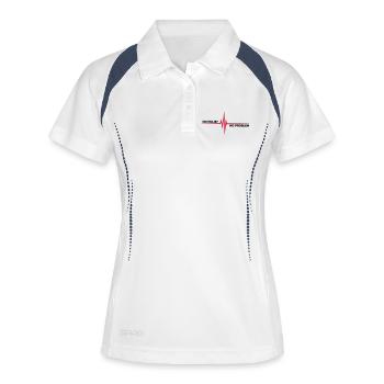 Pas de pouls? - Aucun problème - Polo respirant Femme - blanc/marine - Devant