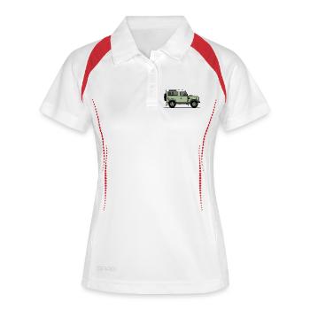 Défenseur 90 - Polo respirant Femme - blanc/marine - Devant