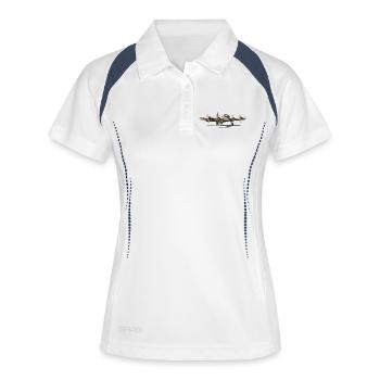 Bomber B-17 - Polo respirant Femme - blanc/marine - Devant