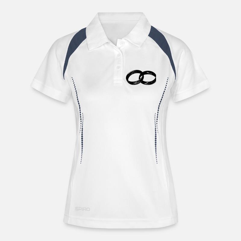 Wedding rings - Women's Polo breathable - white/navy