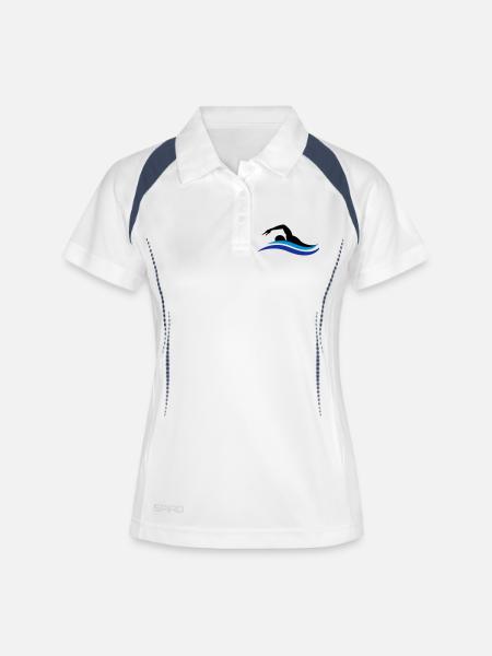 swimmer - Women's Polo breathable - white/navy