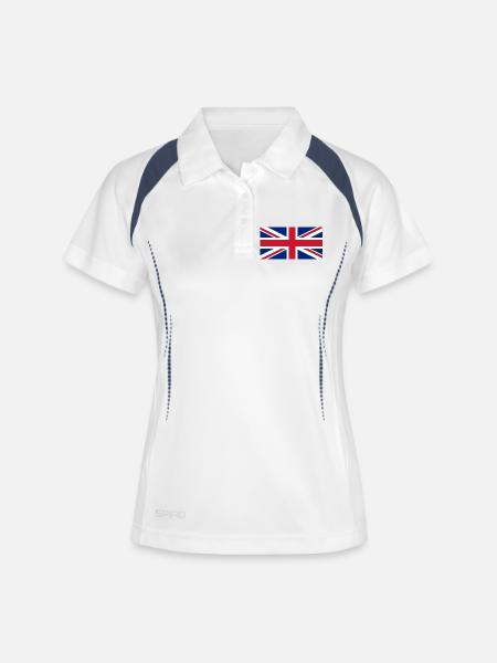 Union Jack - Women's Polo breathable - white/navy