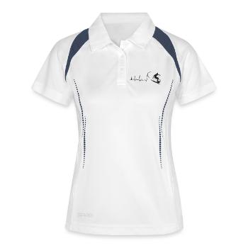 Planche de surf Surfer Surf Heartbeat - Polo respirant Femme - blanc/marine - Devant