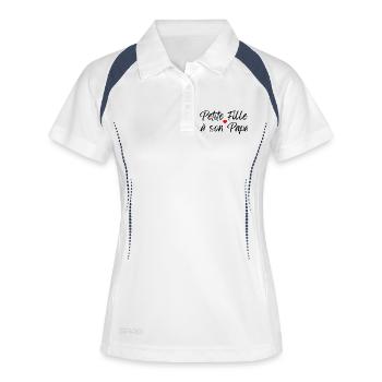 Little Girl with Her Daddy - Women's Polo breathable - white/navy - Front