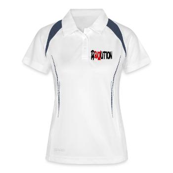 Revolution - Love - Frauen Polo atmungsaktiv - Weiß/Navy - Vorne