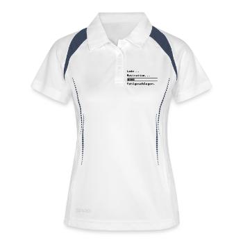 Lade Motivation - Frauen Polo atmungsaktiv - Weiß/Navy - Vorne
