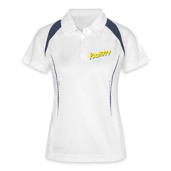 Pschitt Citron - Polo respirant Femme - blanc/marine - Devant