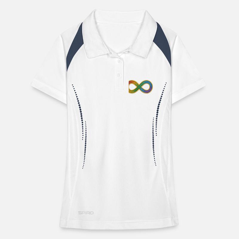 Rainbow infinity symbol for diversity Women's Polo breathable