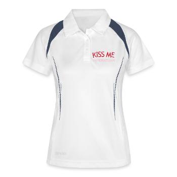 Embrasse-moi, je suis norvégien - Polo respirant Femme - blanc/marine - Devant