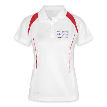 Chaotic to Slightly Functional Coping design - Women's Polo breathable - white/navy - Front