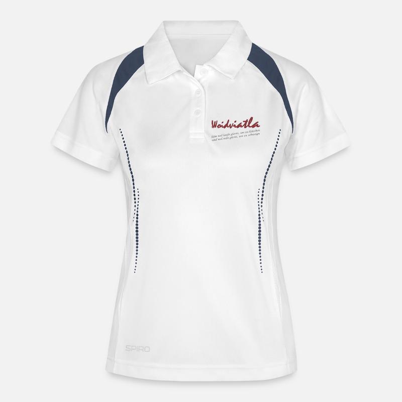 Woidviatla Script Logo - Women's Polo breathable - white/navy