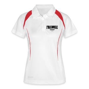 Freiburg Retro Schriftzug Stadt Studenten - Frauen Polo atmungsaktiv - Weiß/Navy - Vorne
