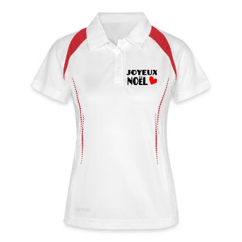 CHRISTMAS. MERRY CHRISTMAS. MERRY CHRISTMAS. SANTA CLAUS - Women's Polo breathable - white/navy - Front