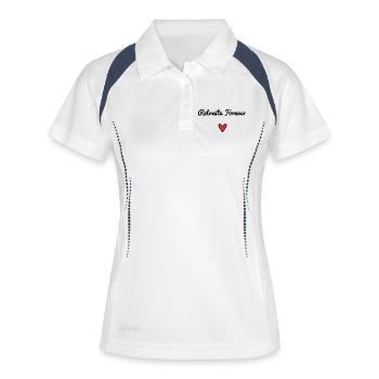 RETRAITE. RETRAITE. RETRAITEE. RETRAITE - Polo respirant Femme - blanc/marine - Devant