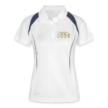 20. Geburtstag Limited Edition (SCR) 04/2006 - Frauen Polo atmungsaktiv - Weiß/Navy - Vorne