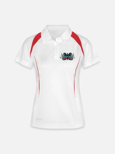 CyberDog - Crâne dur Cœur tendre - Polo respirant Femme - blanc/marine