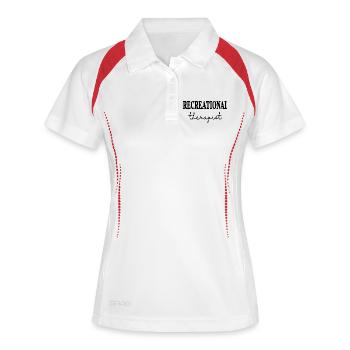 Recreational Therapist Recreation Therapy - Women's Polo breathable - white/navy - Front