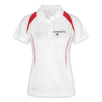 SUMSIMITPO - Frauen Polo atmungsaktiv - Weiß/Navy - Vorne