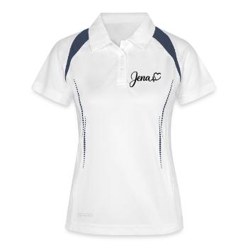 Jena Heartbeat - Polo respirant Femme - blanc/marine - Devant