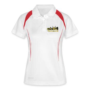Dortmund Skyline Design Schwarz Gelb - Frauen Polo atmungsaktiv - Weiß/Navy - Vorne