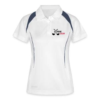 2541614 15524168 sauna - Frauen Polo atmungsaktiv - Weiß/Navy - Vorne