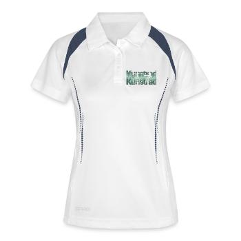 Kunstrad, Kunstradfahren, Hallenradsport - Frauen Polo atmungsaktiv - Weiß/Navy - Vorne