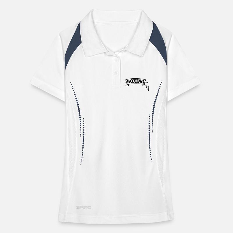 Boxen Boxtext in Wimpel oder Banner Frauen Polo atmungsaktiv