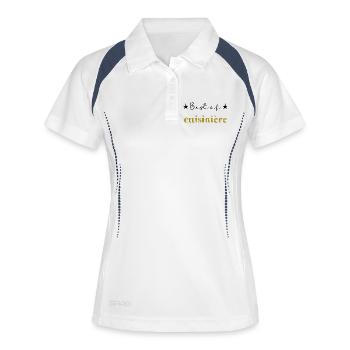 BONNE FÊTE MAMAN. MAMAN. FÊTE DES MÈRES - Polo respirant Femme - blanc/marine - Devant