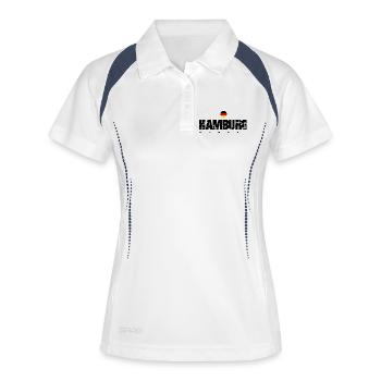 Drapeau du Cercle du patrimoine allemand - Polo respirant Femme - blanc/marine - Devant