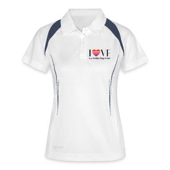 LGBT PrideMonth - Love is a terrible thing to hate - Women's Polo breathable - white/navy - Front
