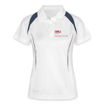 CHILI - Frauen Polo atmungsaktiv - Weiß/Navy - Vorne