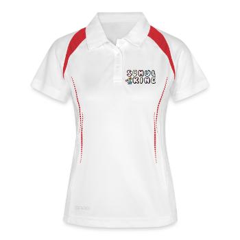 Inscription scolaire des enfants en 2026 - Polo respirant Femme - blanc/marine - Devant