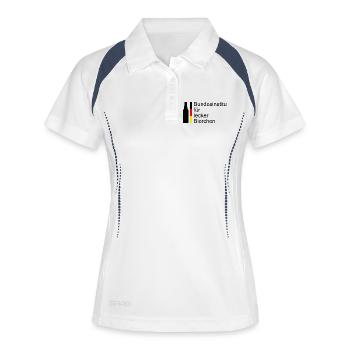 Institut fédéral des bières délicieuses - Polo respirant Femme - blanc/marine - Devant
