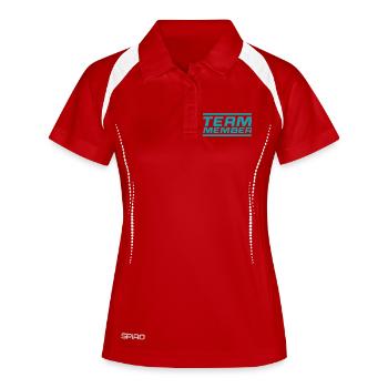 Team Member - Women's Polo breathable - white/navy - Front