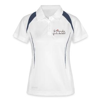 I Love You More Than Chocolate: Valentine's Day - Women's Polo breathable - white/navy - Front