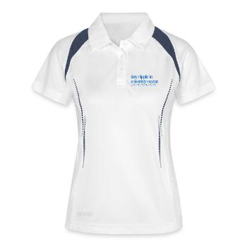 Tiny ripple in a stormy ocean with waves - Women's Polo breathable - white/navy - Front