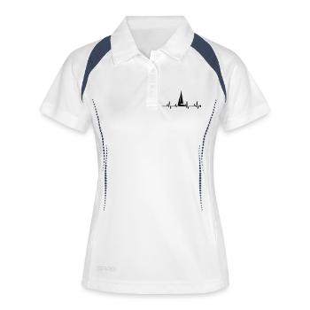 Sail - Women's Polo breathable - white/navy - Front