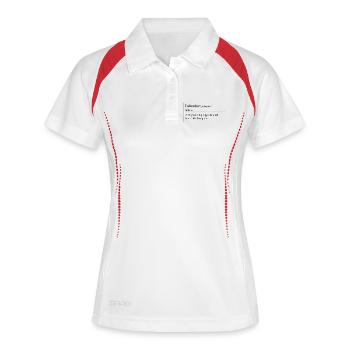 Labrador Définition : Drôle de conception d’encyclopédie - Polo respirant Femme - blanc/marine - Devant