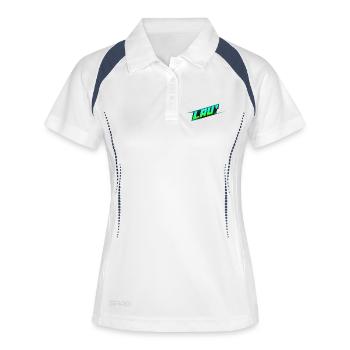 Lau' - Polo respirant Femme - blanc/marine - Devant