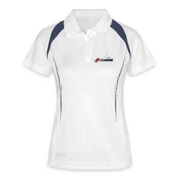 Lifeguard sauveteur aquatique - Polo respirant Femme - blanc/marine - Devant