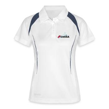 BNSSA sauvetage aquatique - Polo respirant Femme - blanc/marine - Devant