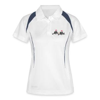 wedding - Women's Polo breathable - white/navy - Front