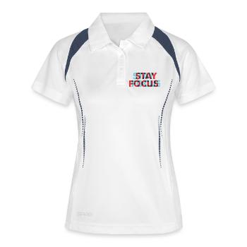 Stay Focused Geometric Duo - Women's Polo breathable - white/navy - Front