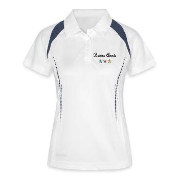 BONNE ANNEE. SAINT SYLVESTRE. NOUVELLE ANNÉE. - Polo respirant Femme - blanc/marine - Devant